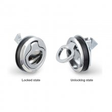 RV mini Stainless Steel Cabinet Door Handle Lock Flush Pull Slam Latch Mount Hatch Lift With Lock Keys​​​​​​​