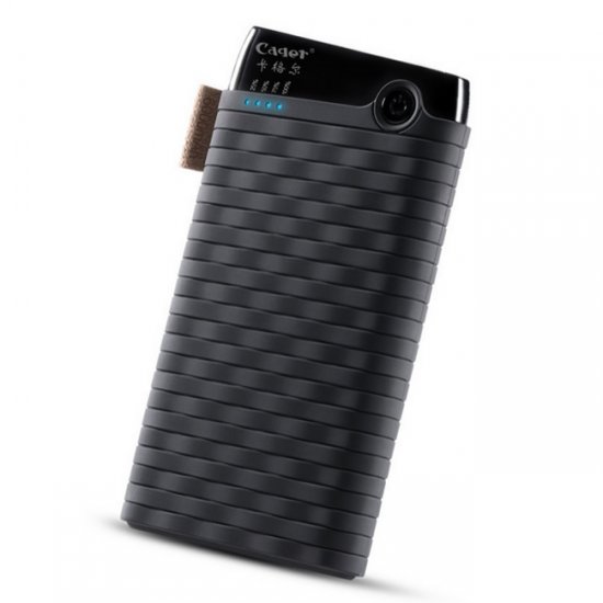 Cager B089 6000mAh Ultra Slim USB Power Bank for Smartphones Tablet PC Black