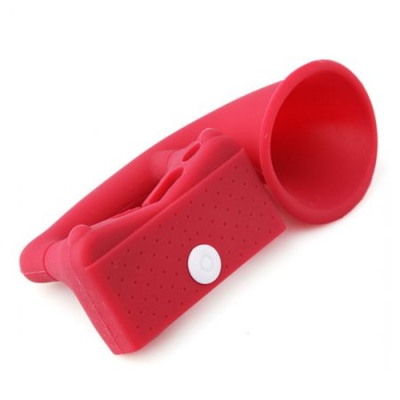 Cute Portable Silicone Horn Stand Amplifier Speaker For Apple iPhone 5