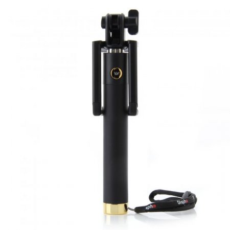 Dispho Original Bluetooth Selfie Stick Integrated Foldable Smart Shooting Aid Gold