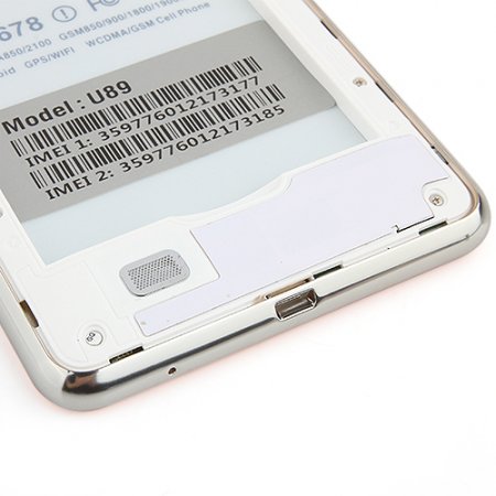 U89 Smartphone Android 4.2 MTK6589 Quad Core 1.2GHz 6.0 Inch GPS 3G -Yellow