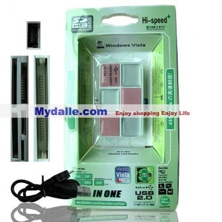 All in oneHi-speed+ USB 2.0 multislot cardreader /writer(with CE and FCC certicate)