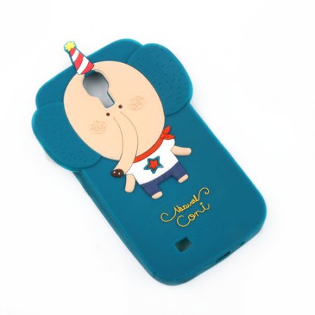 Lovely Cartoon Natural Coni Pattern Silicon Case for Galaxy S4 i9500