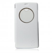 Original Protective Case S-View Flip Cover Battery Case for ECOO E04 Smartphone- White