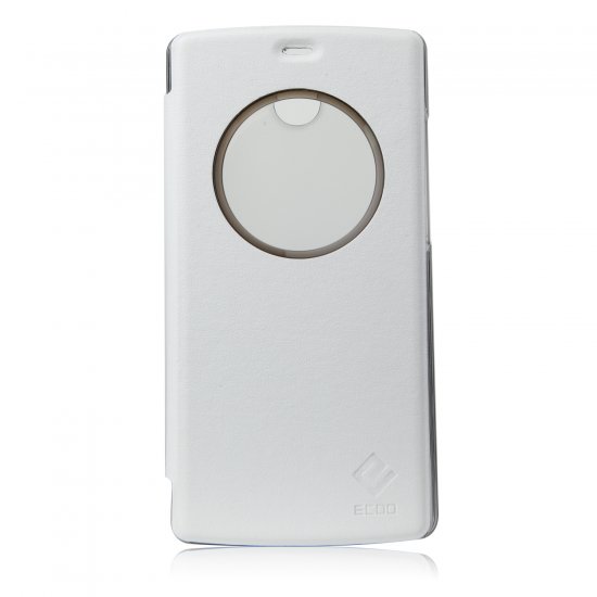 Original Protective Case S-View Flip Cover Battery Case for ECOO E04 Smartphone- White