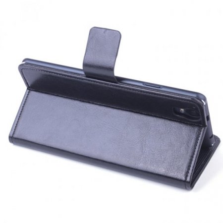 Leather Flip Cover Case Stand for Elephone G7 Smartphone Black