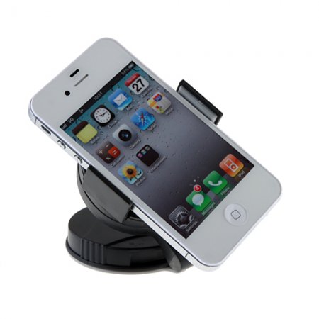 Universal Mobile Phone Windshield Car Holder Black +Gray