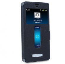 S-view Flip Cover Case Stand for ZTE Nubia Z7 mini Smartphone Black