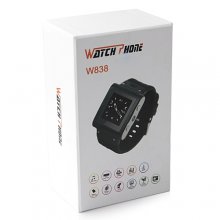 W838 Watch Phone Quad Band Single SIM Card Java Camera Bluetooth FM 1.4 Inch Touch Screen 2GB
