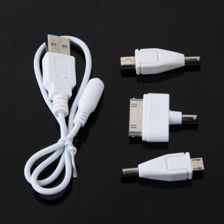 AX360 11000mAh Dual USB Power Bank for iPhone iPad Smartphone Black