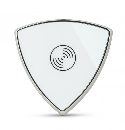 UP4 Portable Triangle Qi Wireless Charging Transmitter with LED Indicator 5W White