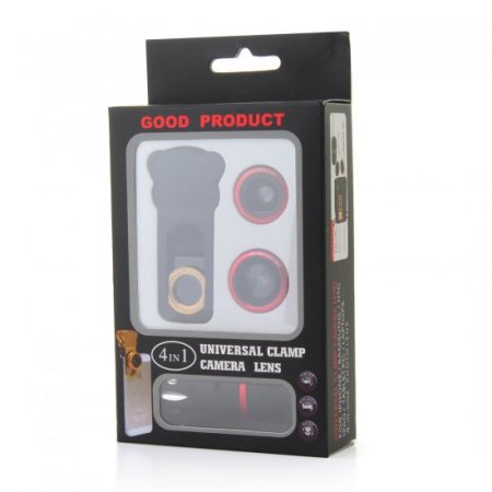 4 in 1 Universal Clamp Camera Lens Clip Mobile Phone Lens