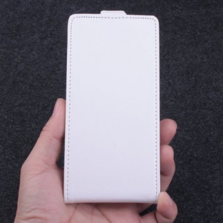 Leather Flip Cover Stand Case for Elephone G6 Smartphone White
