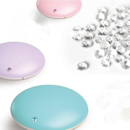 Crystal USB Hand Warmer Power Bank 3500mAh Portable Heater for Outdoor Colour Random