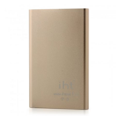 IHT P-8 8000mAh High Capacity Power Bank for Smartphone Tablet PC Gold