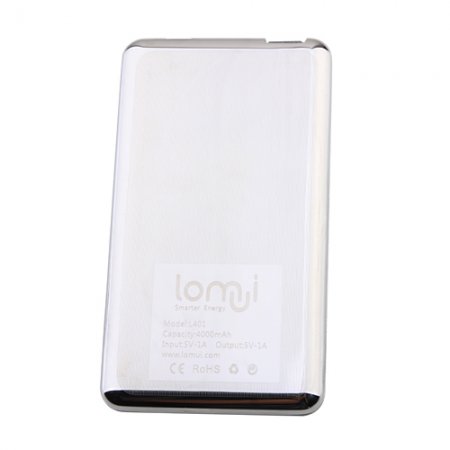 Lomui L401 4000mAh Ultrathin Mobile Power Smarter Energy Arctic Silver
