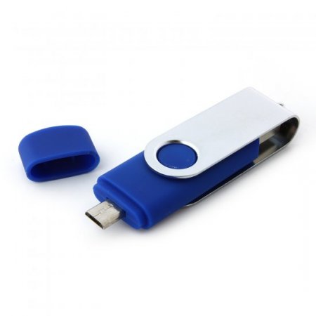 Portable 32GB USB 2.0 OTG Mobile And Computer Flash Drive Blue