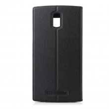 Leather View Flip Cover Case for DOOGEE KISSME DG580 Smartphone Black