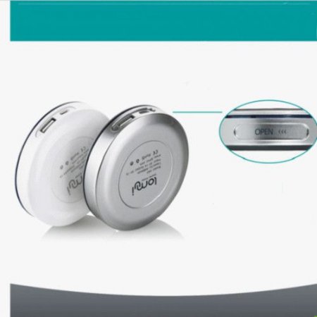 Lomui L441 4400mAh Circular Rotation Power Bank for Mobile Phone iPhone4 iPad 2 Color Random