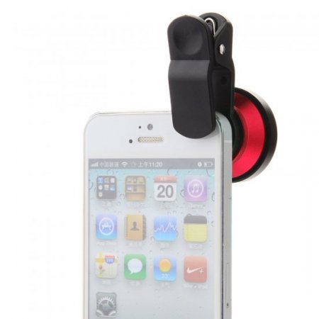 OD-005 Super Wide 0.4X Detachable Lens for Digital Camera & Smartphone Red