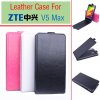 Leather Flip Cover Case Stand ZTE V5 MAX Smartphone Black