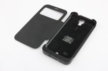 Leather Power Pack External Battery Case for Samsung I9200 - Two-color Optional