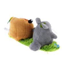 Totoro and Stump Pattern Plush Decorative Mobile Phone Holder