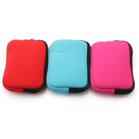 Neoprene Zipper Wallet Change Purse Earphone Pouch Color Randomly