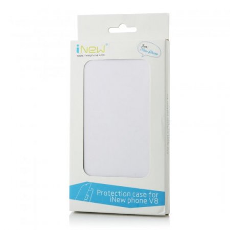 Original Protective Leather Flip Case Cover for iNew V8 Smartphone - white