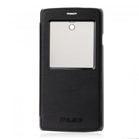 Original Flip Leather Case for Mlais MX Base Smartphone Black