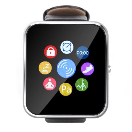 Zeblaze Rover Smart Watch Toughened OGS Panel MTK2501 BT Premium Leather Strap Silver