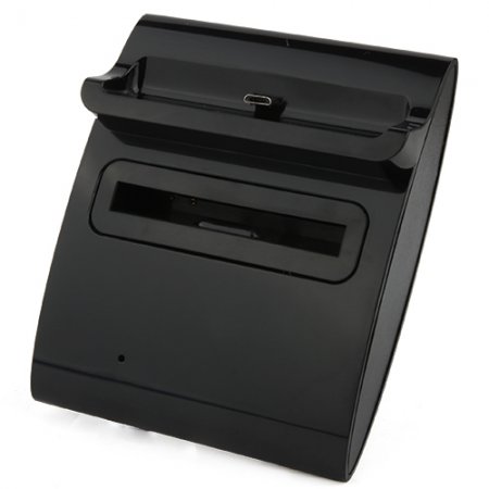 3 in 1 Battery Charger + OTG + Micro USB Charging Dock Base for Samsung i9300 Black Color