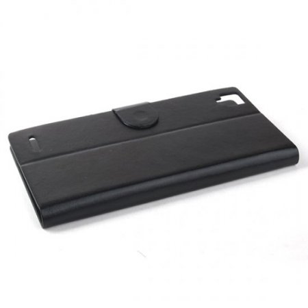 Fashion Leather Flip Case Cover for NEO M1 Smartphone Black