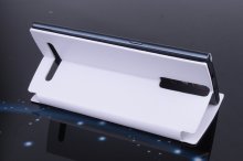 Leather Flip Cover Stand Case for Elephone G6 Smartphone White