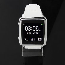 Brand New Smart Bluetooth Watch 1.6 Inch with Call SMS Sync Function for Android iOS Phone- White