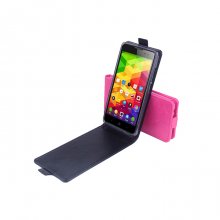 Leather Flip Cover Case Stand ZTE V5 MAX Smartphone Black