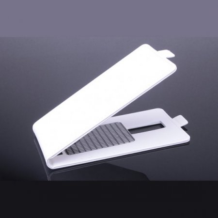 Leather Flip Cover Case Stand for Leagoo Lead 1 Smartphone White