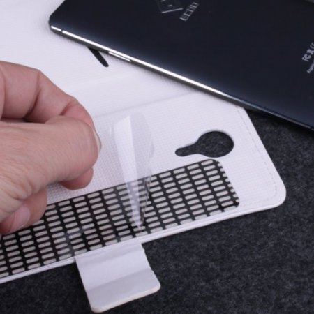 Flip Leather Cover Stand Case for ECOO E02 Pro Shinning Smartphone White