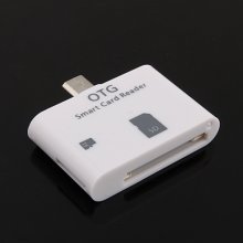 Micro USB Smart Card Reader for OTG Enabled Smartphone Tablet PC Support SD/TF