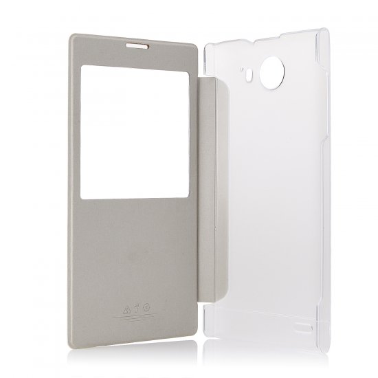Original S-View Flip Cover Case Protective Case for iNew V3 Smarthphone White