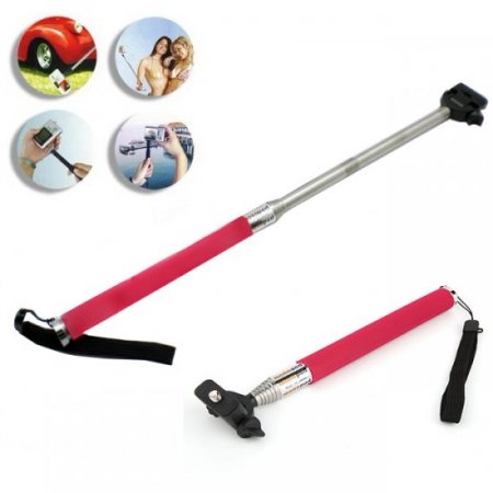 ST-55 B-Type Handheld Digital Camera Monopod Tripod Bottom Bracket for GoPro Red