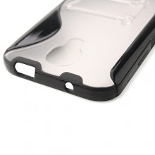 Silica Gel Protective Stand Case for Samsung GALAXY S4 Black