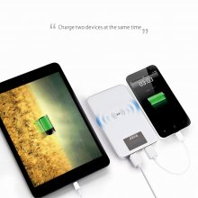 MOCREO 10000mAh Power Bank Qi-Enabled Single-Position Wireless Charger Charging Pad