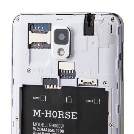 M-HORSE N9000W Smartphone Android 4.2 MTK6572W 5.5 Inch Air Gesture GPS 3G - White