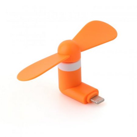 Portable Lightning 8pin Male USB Fans for iPhone 5/ 5S/ 6 Orange