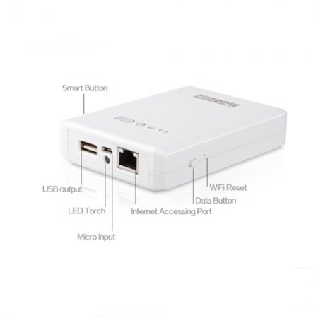 Yoobao YB-658 10400mAh WiFi Router + 3G + Power Bank White