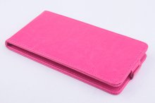 Leather Flip Cover Stand Case for DOOGEE DG580 Smartphone Rose