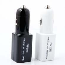 Dual USB Car Charger 5V/3.1A Charge 2 USB Devices at the Same Time 2 Colors Available