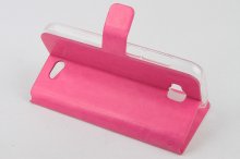 Protective PU Leather Flip Case for ZOPO ZP700 Smartphone Rosy