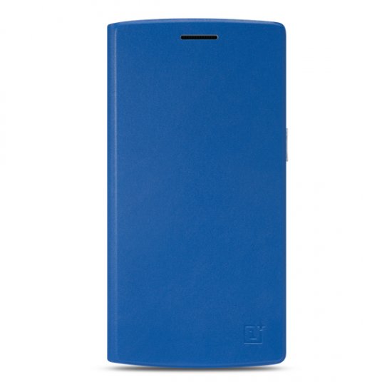 Original PU Leather Flip Cover Stand Case for Oneplus One Cellphone Blue